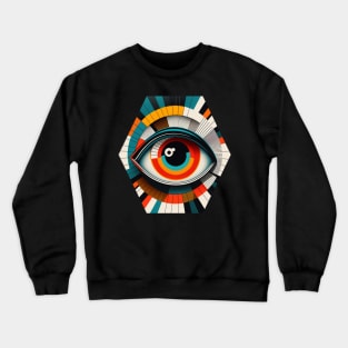 Geometrical Eye Bauhaus Inspired Crewneck Sweatshirt